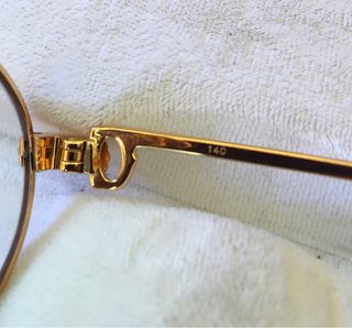 Gafas Cartier Vintage 1983 Oro y Marrón