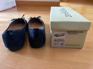 Zapatos Tino Gonzalez Bailarina Azul Marino T.40