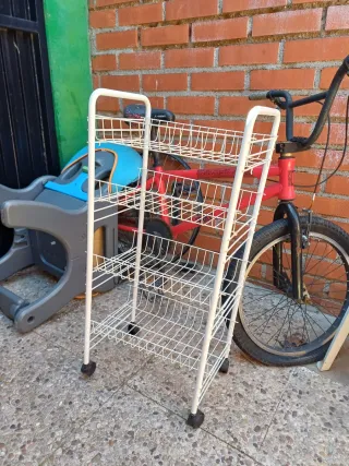 Carrito Auxiliar Cocina Blanco