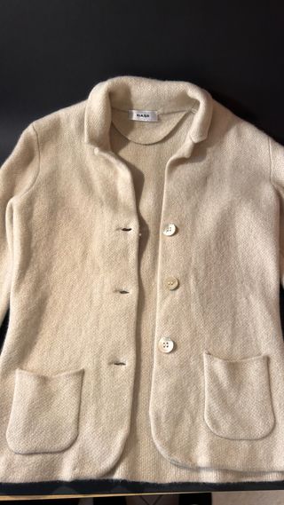 Giacca Lana Merino Cashmere Beige S
