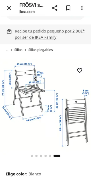 Mesa plegable NORDEN + 4 sillas