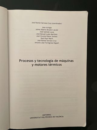 Procesos Y Tecnología de Máquinas Y Motores Tér...