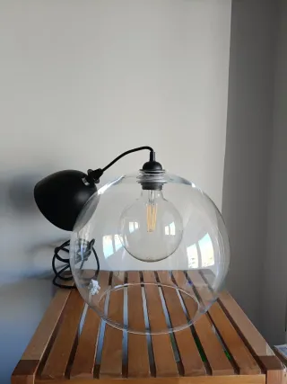 Lámpara colgante bola de cristal