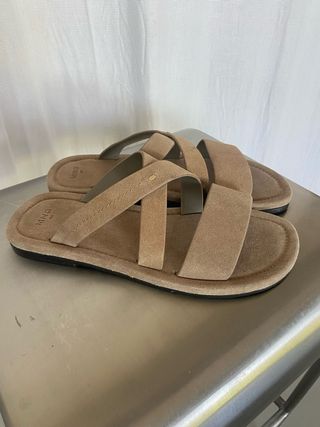 Sandalias Mango Piel Beige Hombre