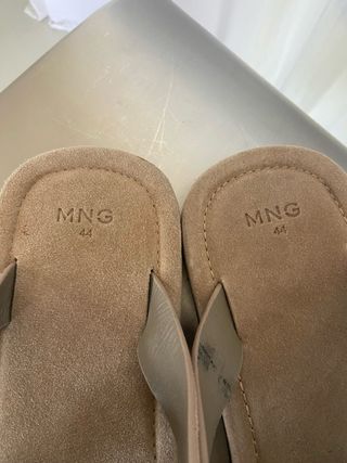 Sandalias Mango Piel Beige Hombre