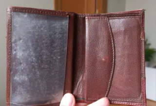 Cartera de piel vintage