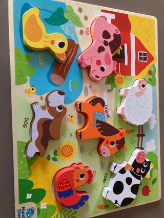 Lote 5 Puzzles Madera Infantiles