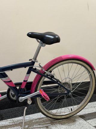 Bicicleta Infantil B'TWIN 24 Rosa/Azul