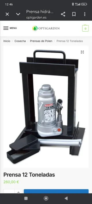 Prensa Hidráulica 12 Toneladas más peladora más