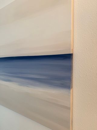 Cuadro abstracto paisaje marino 140x70cm