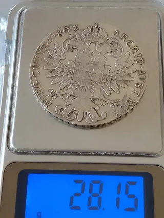 Moneda Thaler María Theresina 1780