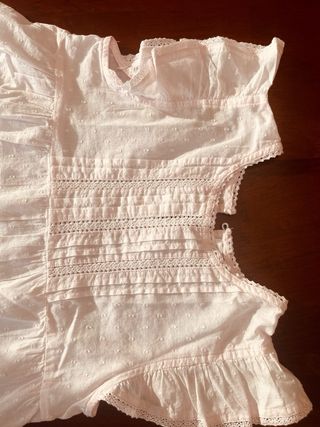 Pijama rosa con puntilla