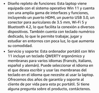 Portátil 15.6 Win 11 8GB RAM Plata ¡¡¡SIN USAR!!!