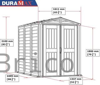 Caseta PVC Yardmate Plus 249x161x210 cm - Duramax