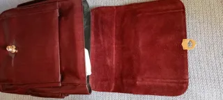 Mochila de piel auténtica marrón