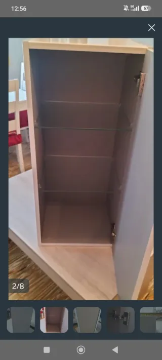 Mueble de baño madera y cristal