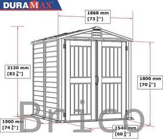 Caseta PVC Storemate Plus 190x186x213 cm - Duramax