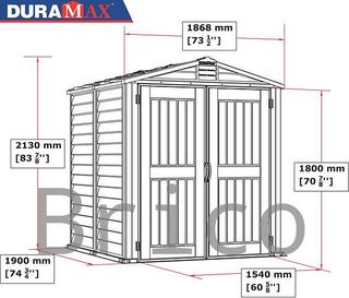 Caseta PVC Storemate Plus 190x186x213 cm - Duramax