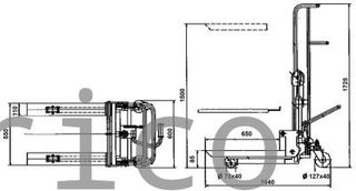 Apilador Manual 400 Kg - 1500 mm - 10562