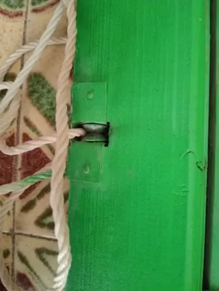 Persiana Madera Maciza Verde, Excelente Estado.