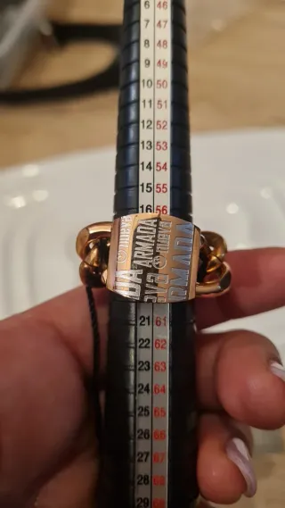 Anello maglia larga color oro