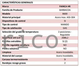 Barbacoa Gas Serie 500 - B600