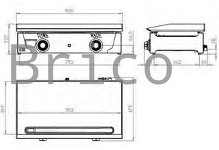Plancha Gas Acero Laminado Serie 100 - PLC8100
