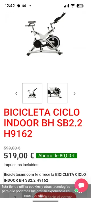 Bicicleta Spinning BH SB2.2
