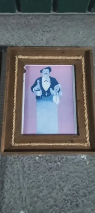 2 Cuadros Retro Marco Madera