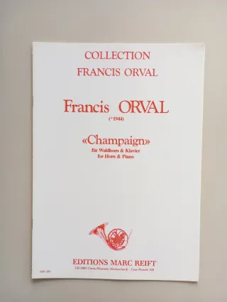 Partitura trompa Francis Orval Champaign