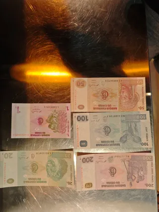 Lote 5 Billetes República del Congo