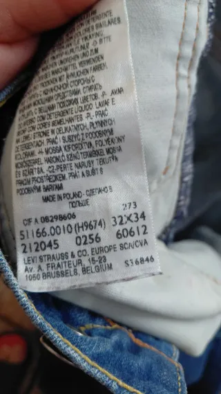 Pantalones Levi's 511 W32 L34