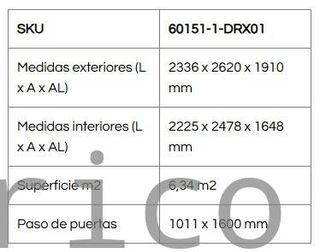 Caseta Metálica Eco Calpe 233x262x191 cm - Duramax
