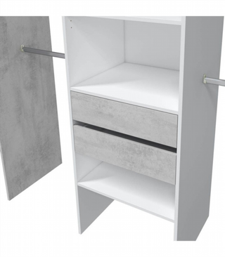 Kit Vestidor 179 cm. Blanco Artik/Cemento