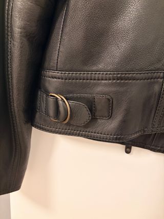 Cazadora Piel Massimo Dutti Negra