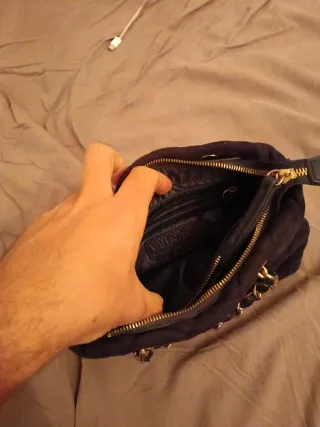 Bolso Valentino Negro Acolchado Cadena Dorada