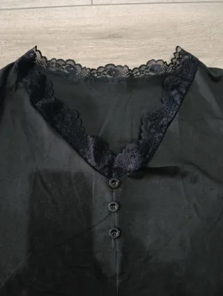 Conjunto Verano Mujer Negro Encaje