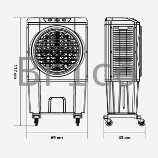 Climatizador 72L Modo Frío y Evaporación - TULUM 8072