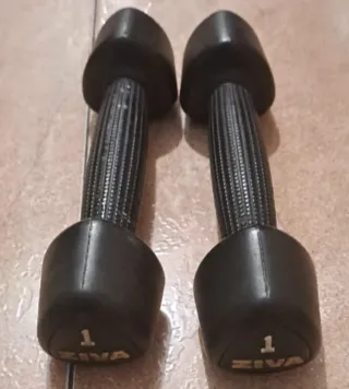 2 Mancuernas de 1kg de Caucho Ziva