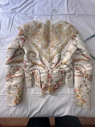 Vestido de Fallera Blanco y Rojo