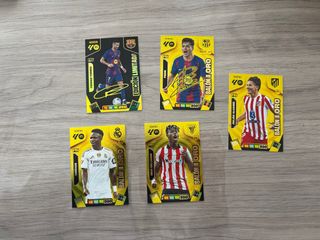 Set 4 cromos Adrenalyn Balón de Oro + Firma Ferran