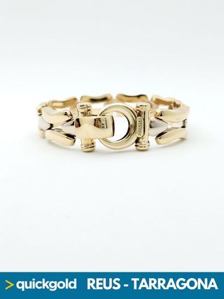 035-05-00372 ORO 18K  PULSERA BICOLOR 27.08GR