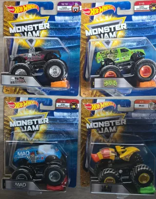 Pack 4 Monster Jam Hot Wheels