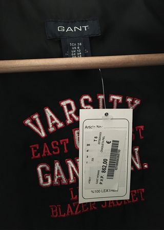 Chaqueta Gant de piel marrón talla S