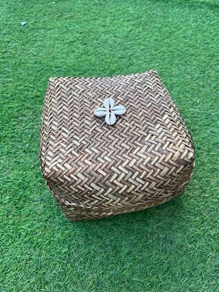 Set 2 Cestas Mimbre Decorativas