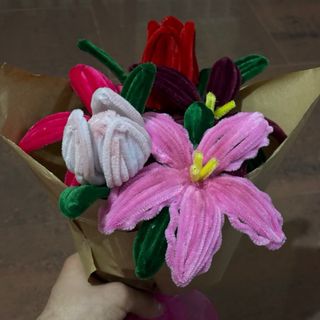 Flores artesanales de limpia pipas