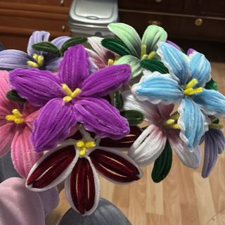 Flores artesanales de limpia pipas