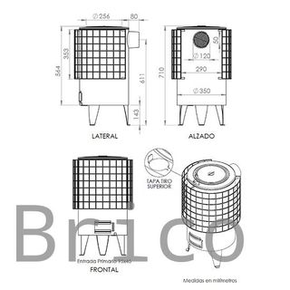Estufa Circular de Leña Campera García