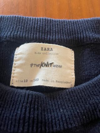 Jersey Zara Kids Rayas Azul Marino Talla 2