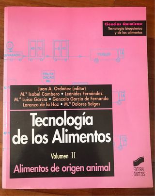 Química de los alimentos y Tecnol. Alim. Vol I, II